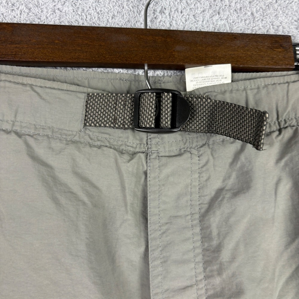 Columbia Cargo Shorts Mens Medium Gray Belted Nylon Hiking Fishing Utility - Picture 2 of 9